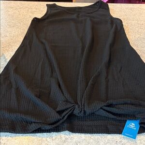 Cupshe Black Textured Tank Top